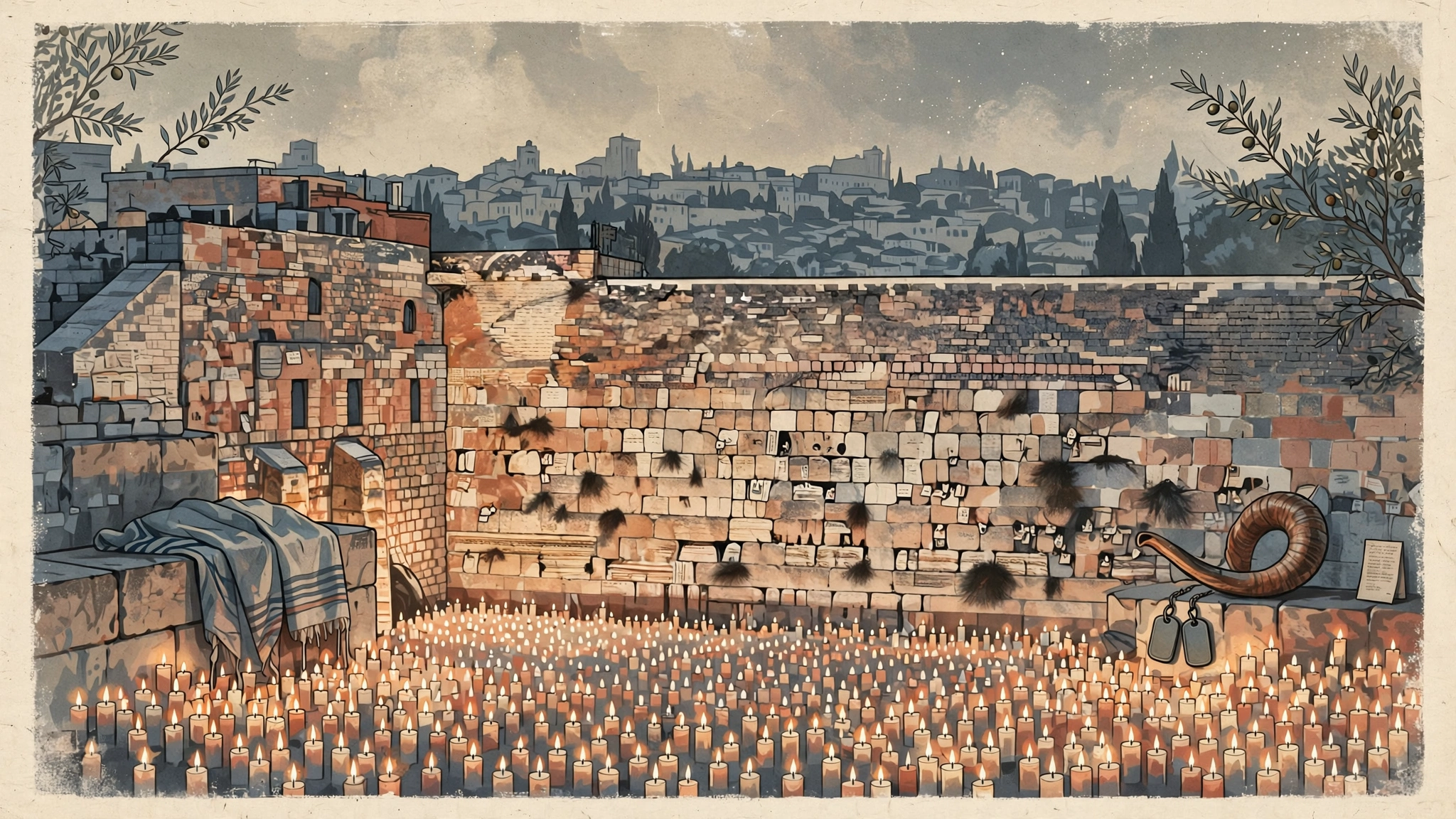 Tens of Thousands Gather for Selichot Prayers at Western Wall